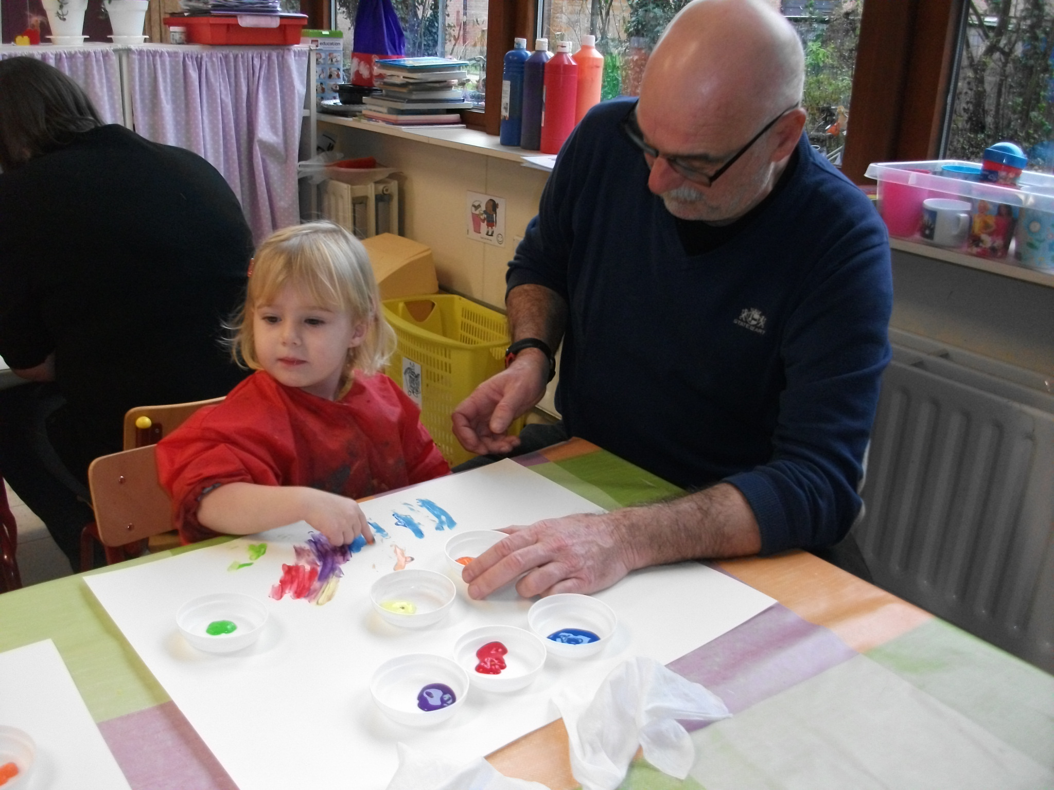 grootouders op bezoek juf lucy/ juf Veerle